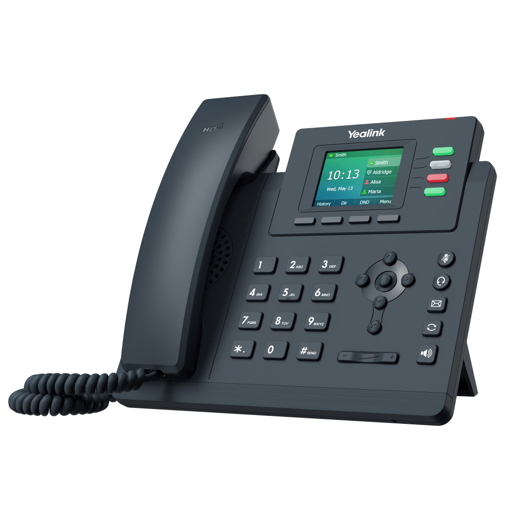 YEALINK SIP-T33G, Masaüstü, Kablolu IP TELEFON, Siyah, 2.4" Renkli Ekran, 2xGigaBit Ethernet Portu, PoE Destekli