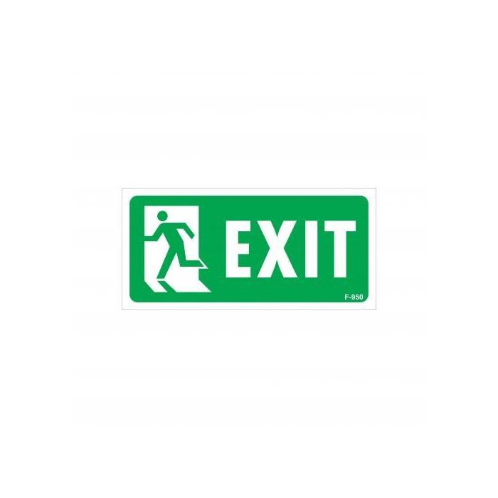 Exit Sol Uyarı Levhası 17,5X25 Kod:950
